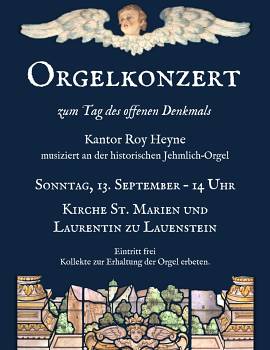 Orgelkonzert zum Tag des offenen Denkmals